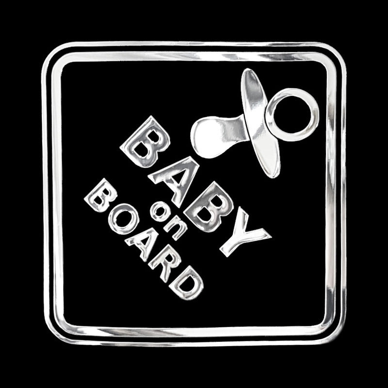 Avisa, Samolepka, Nikl, 'BABY ON BOARD', 70x70mm