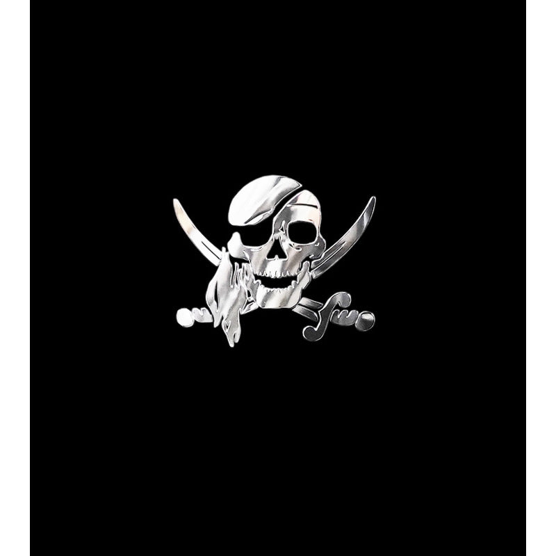 Avisa, Stickers, Nikkel, Pirate Skull, 66x55mm
