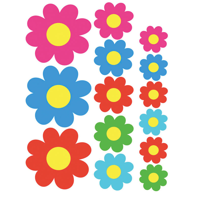 Avisa, Stickers, Flerfarvede blomster, 24,5x32,5cm, 1 stk