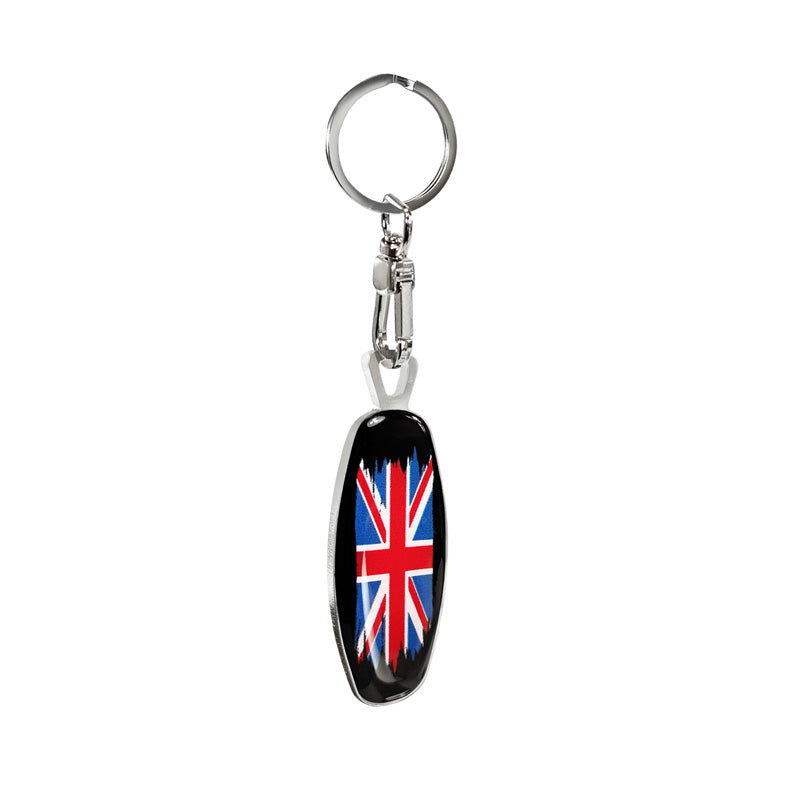 Avisa, Přívěsek na klíče, Nerezová ocel, Emblém/Vlajka UK+PL