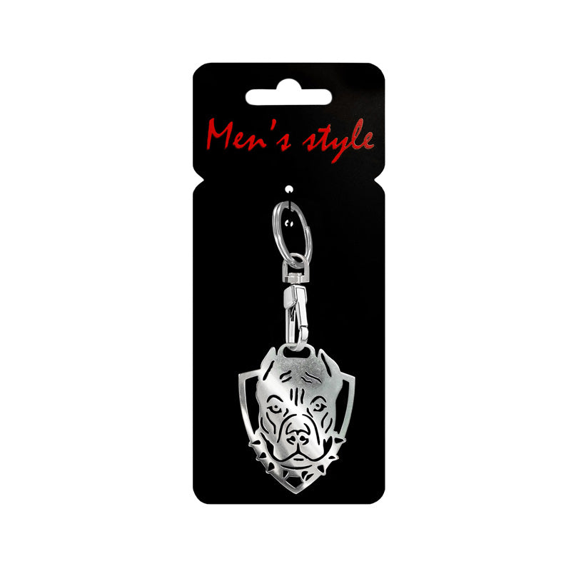 Avisa, Portachiavi, Inox 'Pitbull', Argento, 1 pezzo