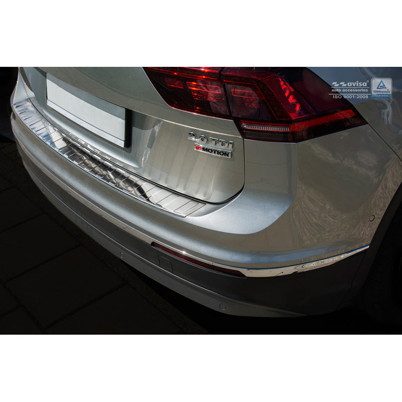 Avisa, Bagkofangerbeskytter, Rustfritstål, passer til Volkswagen Tiguan II incl. Allspace & R-Line 2016-2020 & FL 2020-2024 'Ribs'