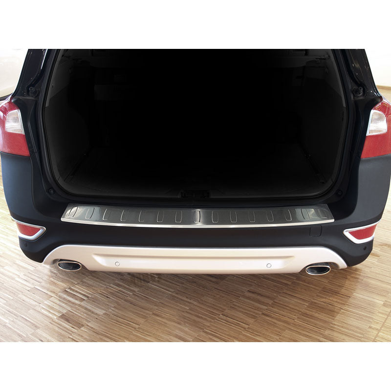 Avisa, Edelstahl Heckstoßstangenschutz passend für Volvo XC70 2007-2013 Ribs, Silber