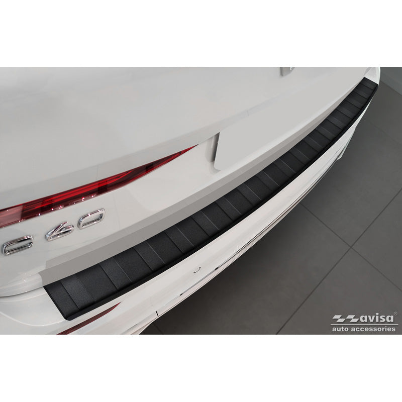 Avisa, Bagkofangerbeskytter, Mat Sort Rustfrit Stål, Passer til Volvo XC60 II 2017-2021 & FL 2021, inkl. R-Design & Plug-in-Hybrid, 'Ribs'