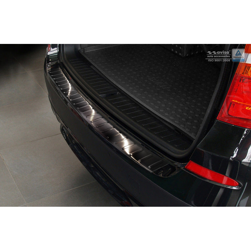 Avisa, Bagkofangerbeskytter, Sort, Rustfritstål, passer til BMW X3 F25 2010-2014 incl. M-Sport 'Ribs'