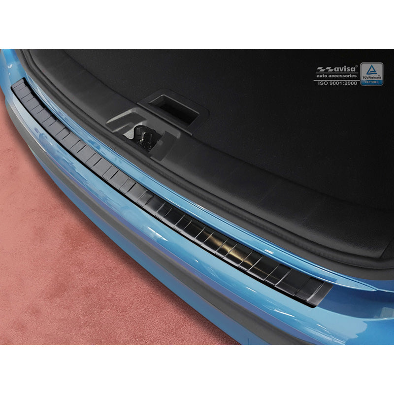 Avisa, Schwarz Edelstahl Heckstoßstangenschutz passend für Nissan Qashqai II Facelift 2017-2021 Ribs