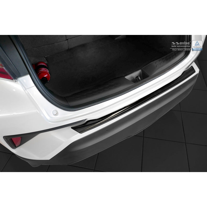 Avisa, Schwarz Edelstahl Heckstoßstangenschutz passend für Toyota C-HR 2016-2019 & Facelift 2019-2023