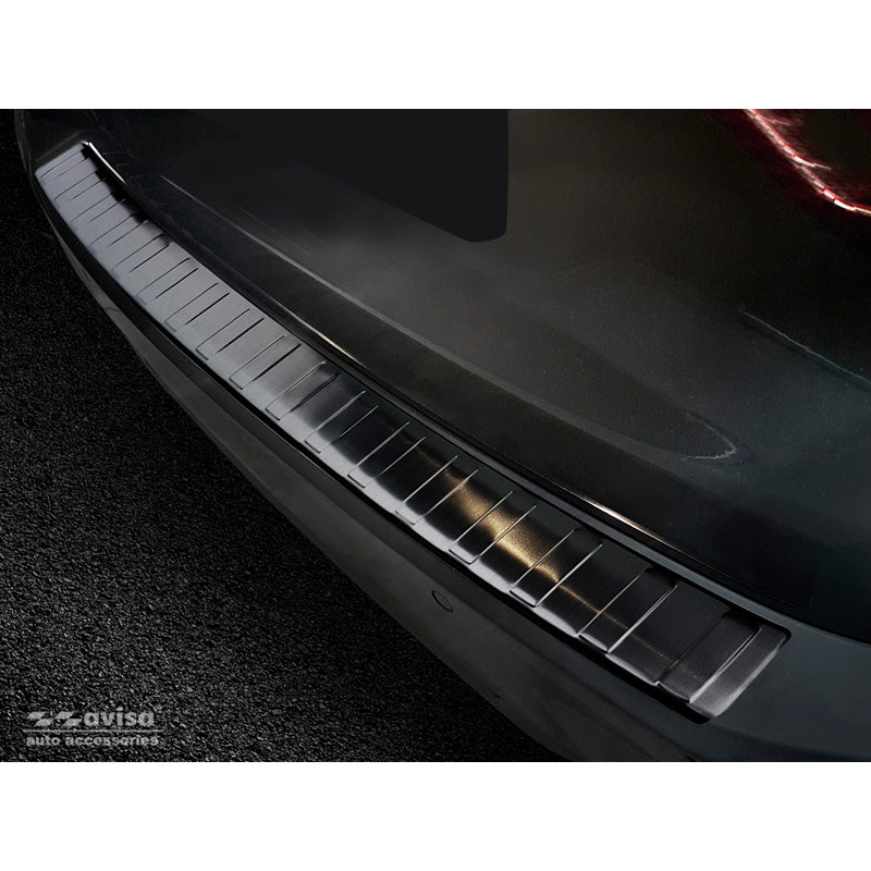 Avisa, Schwarz Edelstahl Heckstoßstangenschutz passend für BMW 3er G21 Touring M-Paket (exkl. Sportline & 330e Hybrid) 2018-2022