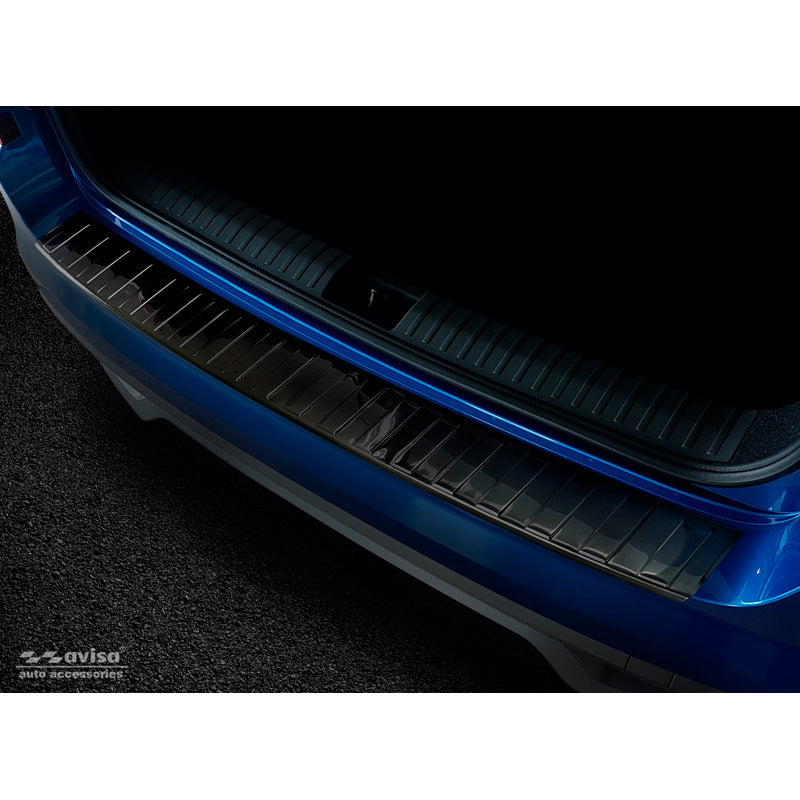 Avisa, Schwarz Edelstahl Heckstoßstangenschutz passend für Skoda Kamiq 2019- Ribs