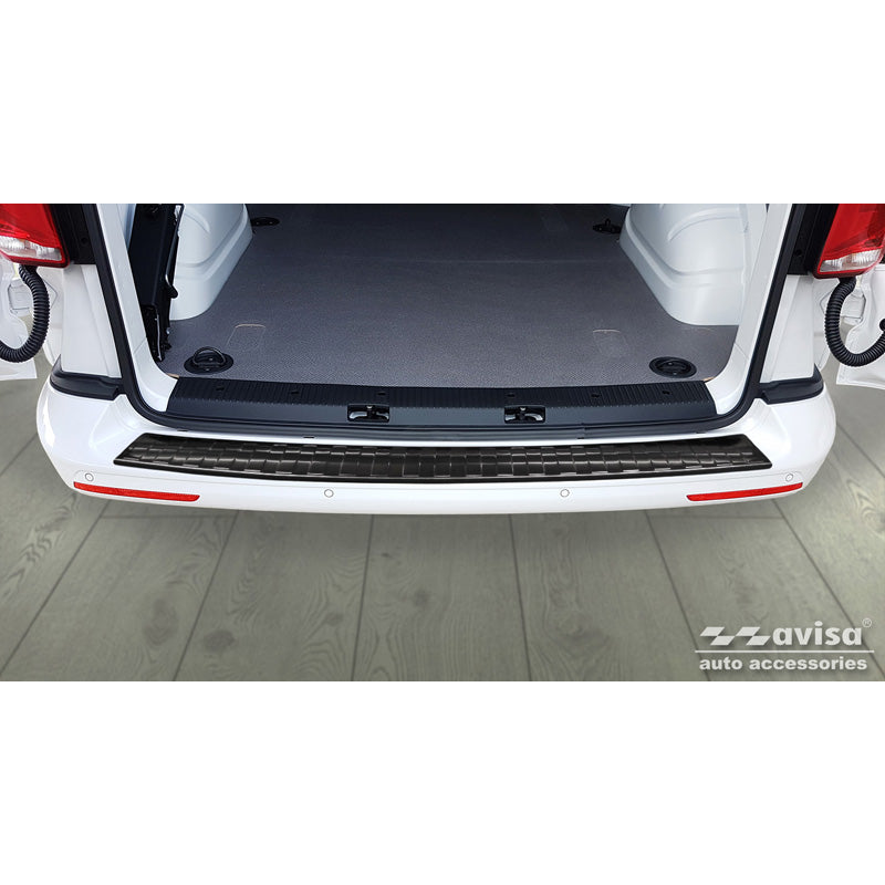 Avisa, Bagkofangerbeskytter, Sort, Rustfritstål, passer til VW Transporter T5 2003-2015 (all) & T6 2015- / FL 2019- (with rear døre) 'XL' 'Ribs'
