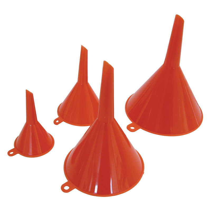 Carpoint, Tragte, Orange Plast, 4 stk