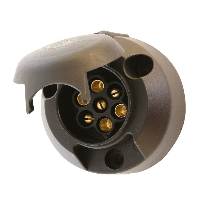 Carpoint, Presa rimorchio 7 pin, Plastica con controllo luce fendinebbia, 1 pezzo
