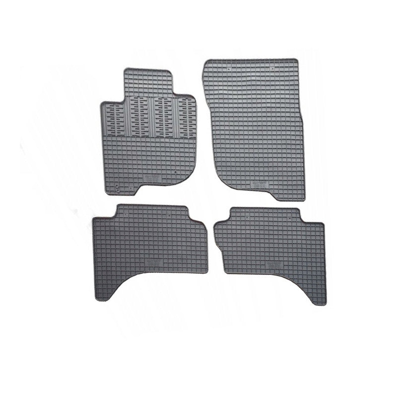 CIKCAR Rubber car mats set suitable for Fiat Fullback Double Cab 2016- & Mitsubishi L200 (Triton) Double Cab 2015- (4-pieces + fixing system)