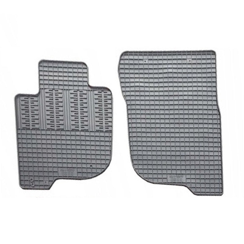 CIKCAR Rubber car mats set suitable for Fiat Fullback Single Cab 2016- & Mitsubishi L200 (Triton) Single Cab 2015- (2-pieces + fixing system)
