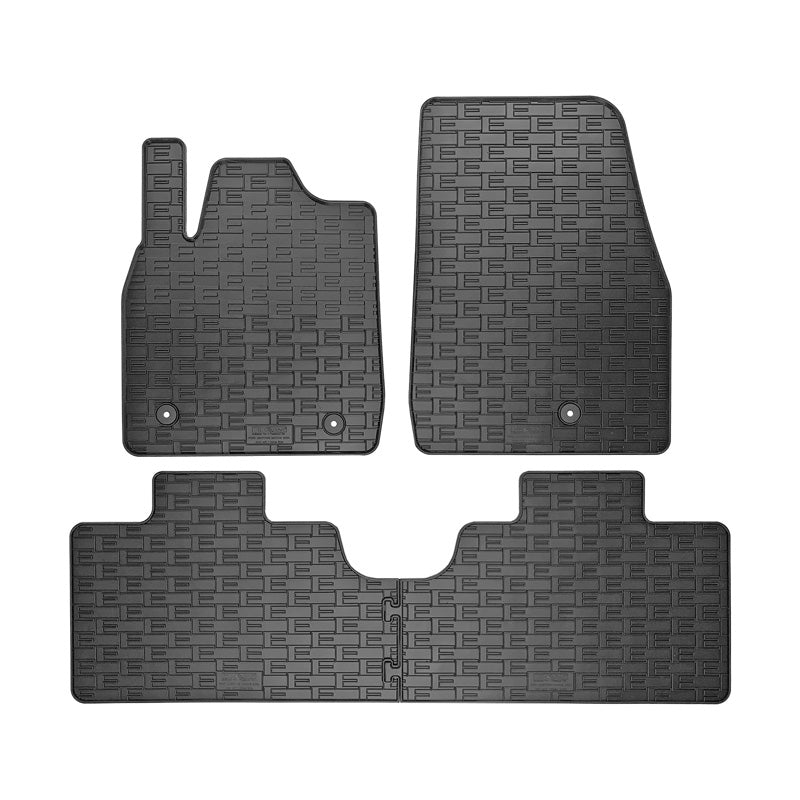 CIKCAR Rubber car mats set suitable for Ford Mustang Mach E 2020- (4-pieces + fixing system)