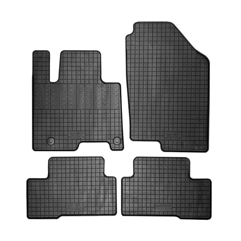 CIKCAR Rubber car mats set suitable for Hyundai Tucson (NX4E) Full Hybrid 2020- (4-pieces + fixing system)