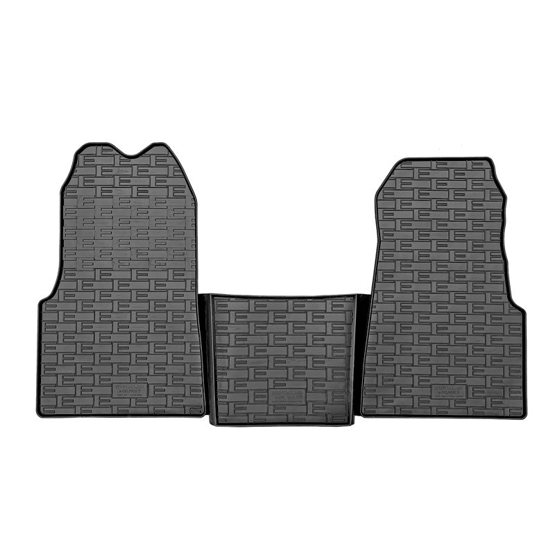 CIKCAR Rubber car mats set suitable for Maxus eDeliver 9 (ev-90) 2020- & eDeliver 7 2023- (3-pieces + fixing system)