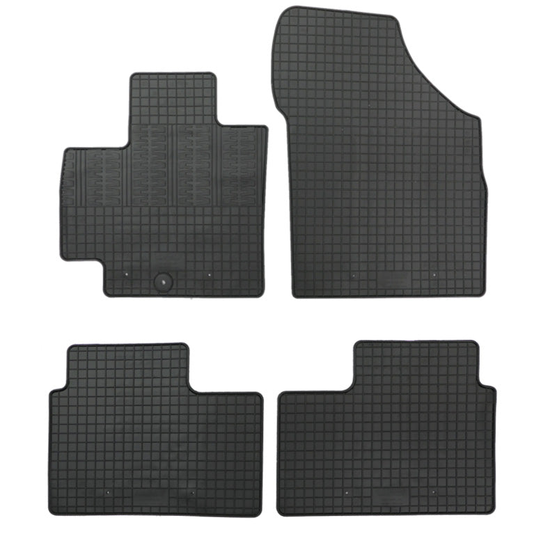 CIKCAR, Tappetini in gomma, Set, 4 pezzi + sistema di fissaggio, compatibili con Suzuki Ignis (MF) (2016-)