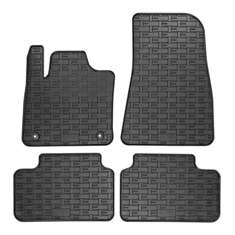 CIKCAR Rubber car mats set suitable for Volvo C40 Recharge 2021- & XC40 Recharge 2021- (4-pieces + fixing system)