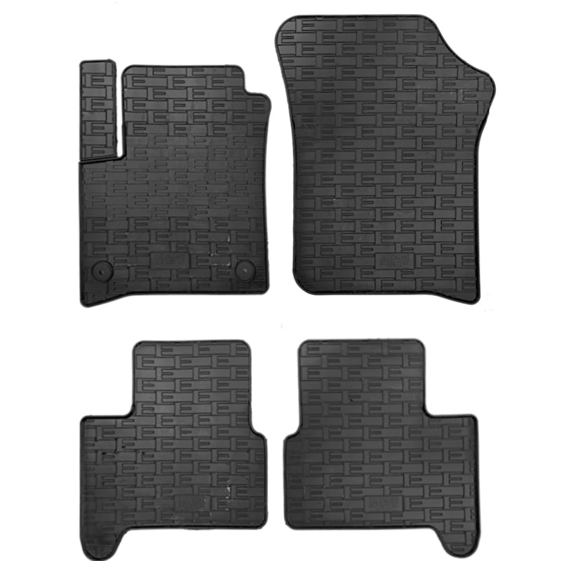 CIKCAR Rubber car mats set suitable for Volkswagen e-Up / Skoda e-Citigo / Seat e-Mii 2019- (4-pieces + fixing system)