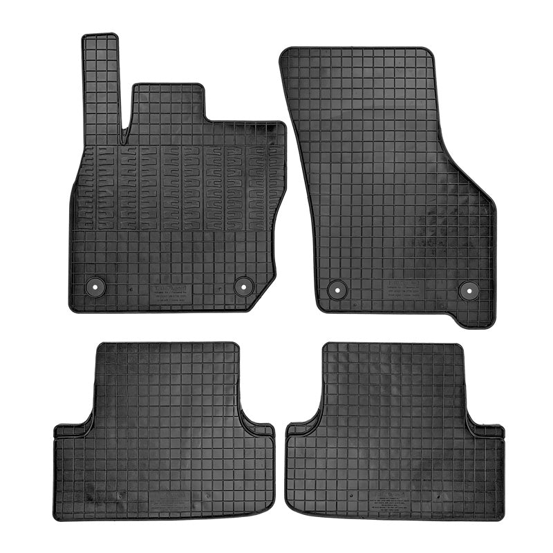 CIKCAR Rubber car mats set suitable for Volkswagen Golf VIII eTSI HB 5-doors & Variant 2020- (4-pieces + fixing system)