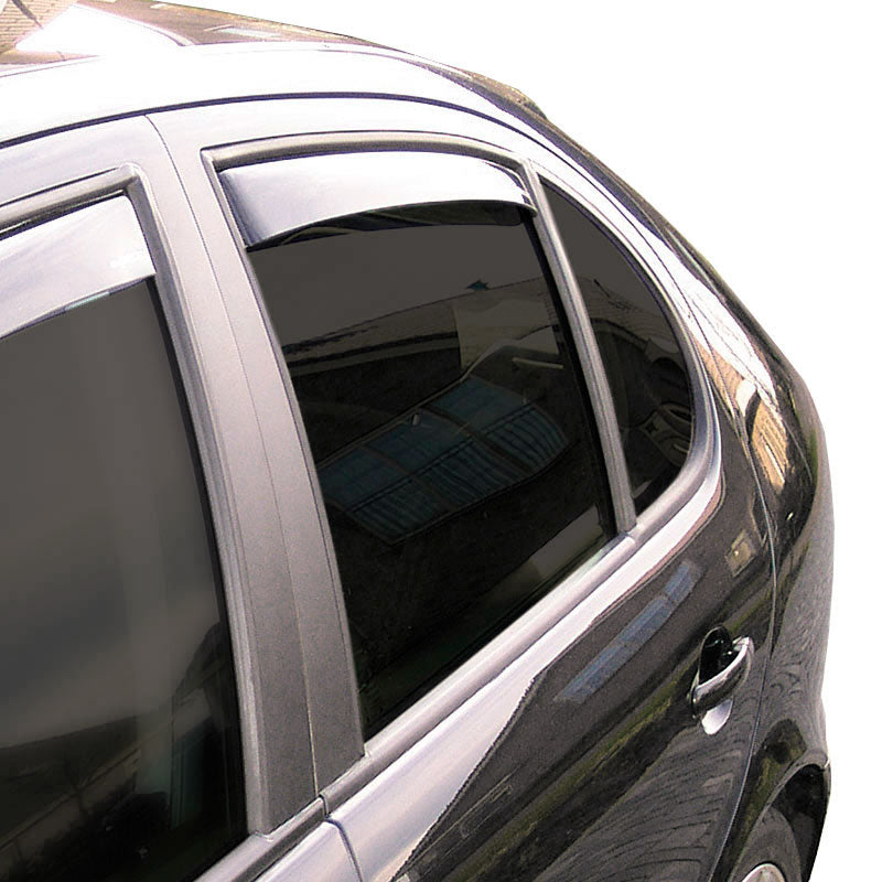 ClimAir, Windabweiser Master Schwarz (Hinten) passend für Honda Civic 5 türer 2012-2017, Plastik