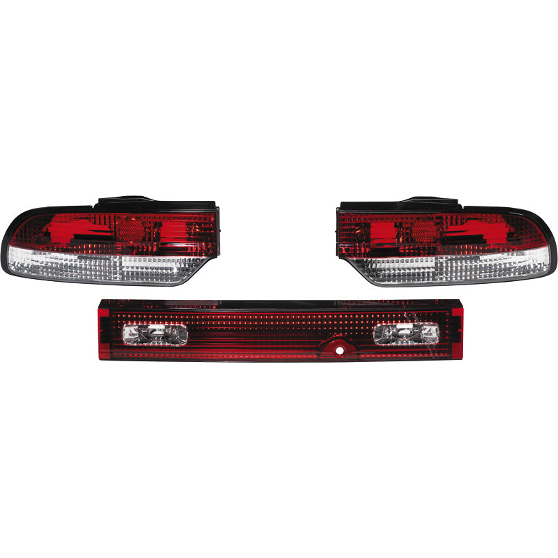 Baglygter, passer til Nissan Silvia S13 (180SX) - Red/Clear (3-dele)