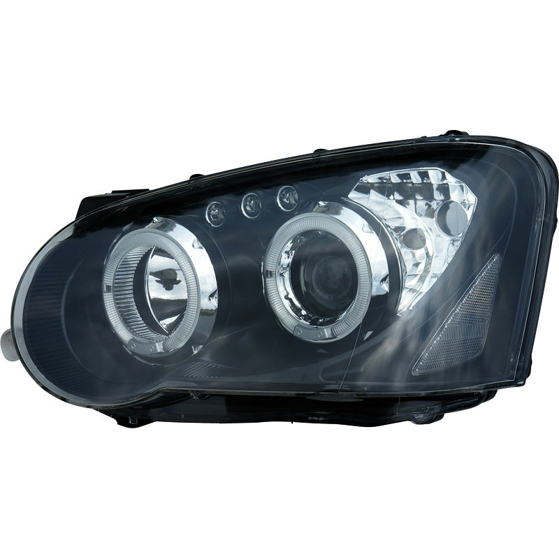 AutoStyle, Satz Scheinwerfer passend für Subaru Impreza 2003-2005 - Schwarz - inkl. Standlichtringen