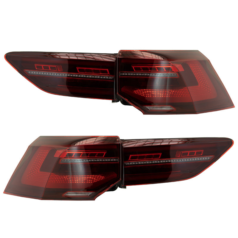 AutoStyle, LED baglygter, passer til Volkswagen Golf VIII 2020- excl. Variant - Red/Smoke - incl. Dynamic Running Light