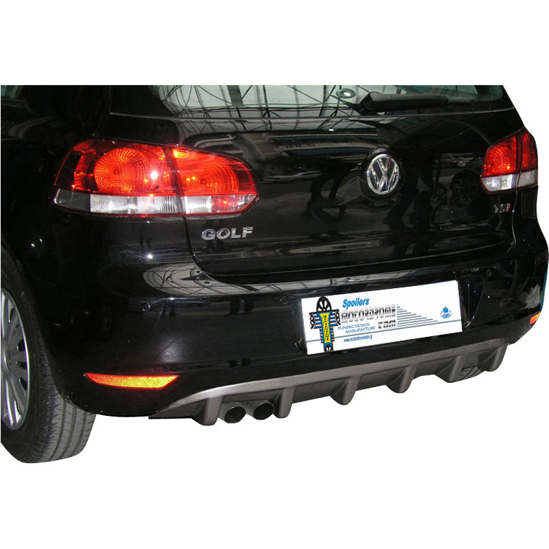 Motordrome, Rear bumper skirt (Diffusor), passer til Volkswagen Golf VI 3/5-doors 2008-2012 (ABS)