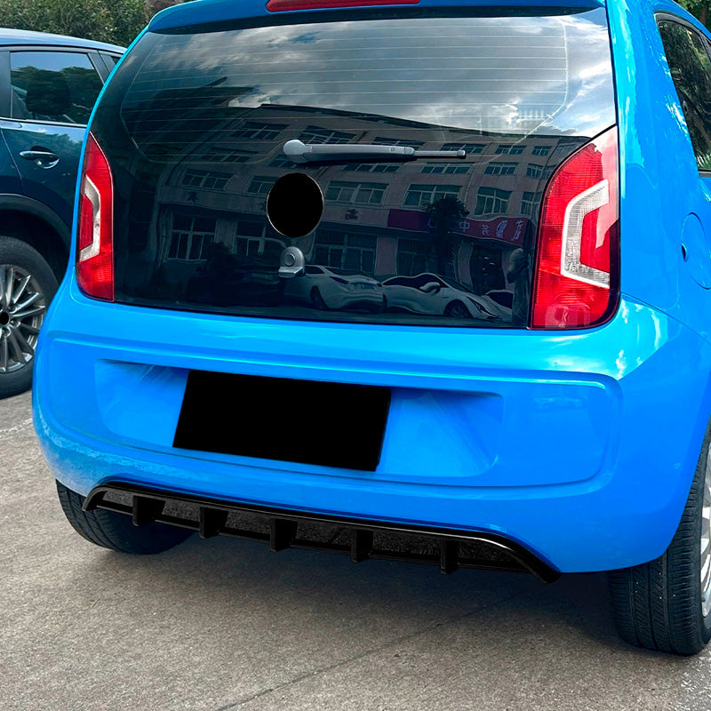 AutoStyle, Underlæbe, bag, Glans Sort ABS, passer til Volkswagen Up! (2011-2016)