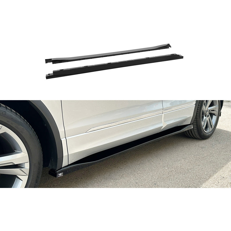 Motordrome, Sideskørter, Blank sort ABS, passer til Volkswagen Tiguan II (AD1) R/R-Line Facelift (2020-2024)