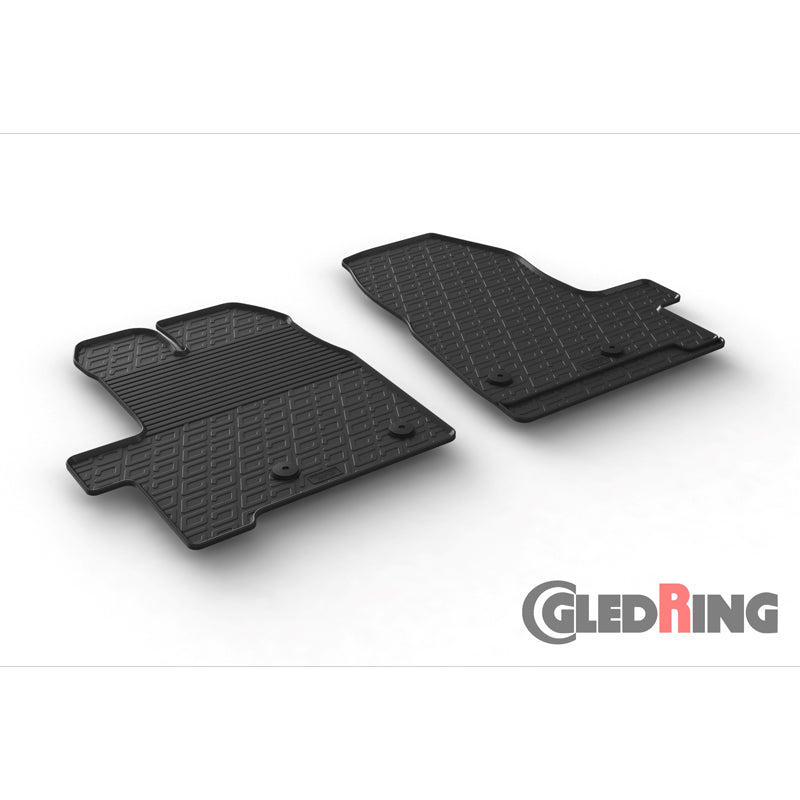 Gledring, Gummimåtter, passer til Ford Transit mod.custom Furgon/Combi 2012-2017 (G profile 2-dele + klips)