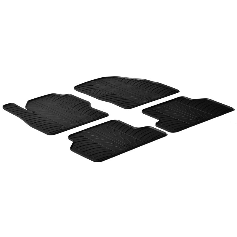 Gledring, Gummimåtter, passer til Ford Focus II 2005-2011 (T profile 4-dele + klips)