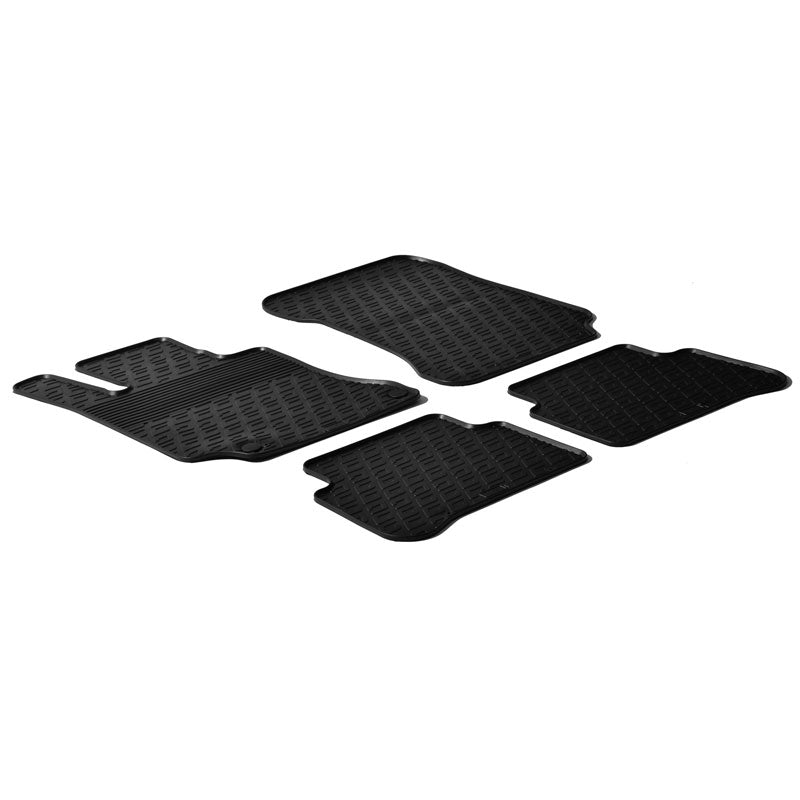 Gledring, Gummimåtter, passer til Mercedes E-Class W212 2009-2013 (G profile 4-dele + klips)