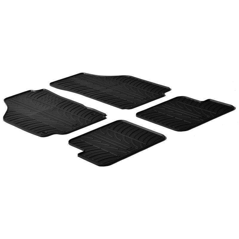 Gledring, Gummimåtter, passer til Lancia Ypsilon 2003-2011 (T profile 4-dele + klips)