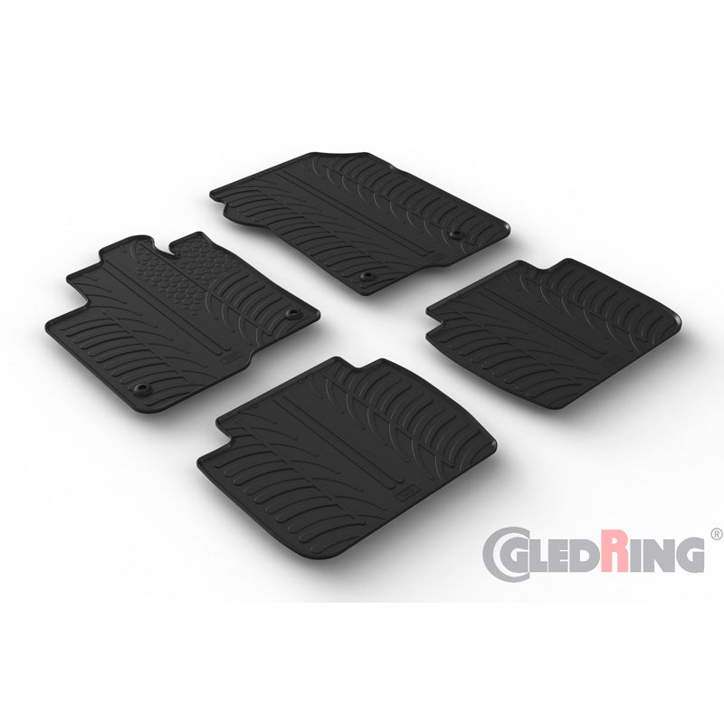 Gledring, Gummimåtter, passer til Honda ZR-V eHEV 2023- (T profile 4-dele + klips)