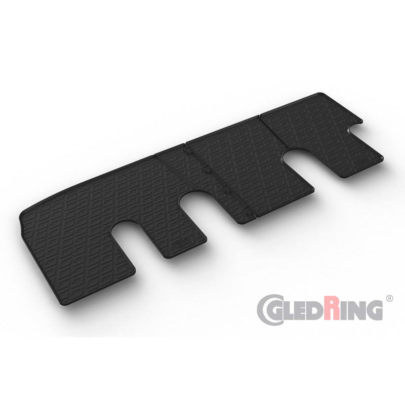 Gledring, Gummimåtter, Passer til Fiat Talento 2016-, Renault Trafic 2014-2019, Opel Vivaro 2014-2019, og Nissan NV300 2016-, G-profil, 2 dele + monteringsklips
