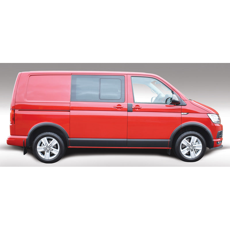 RGM, Set Body Moulding Covers, passer til Volkswagen Transporter T5 2003-2015 & T6 2015- Long Wheel Base & Right Sliding Door - Black