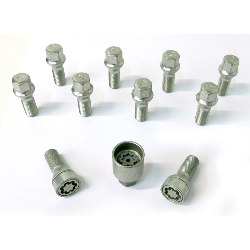 H&R, Wheel bolt Set Taper-Head M14x1.25 - længde 40mm - 10 pcs. - incl. wheel-locks