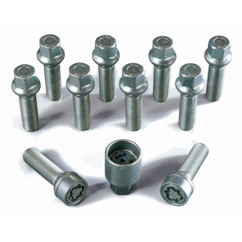 H&R, Wheel bolt Set Round-Head R14 M14x1.50 - længde 50mm - 10 pcs - incl. wheel-locks
