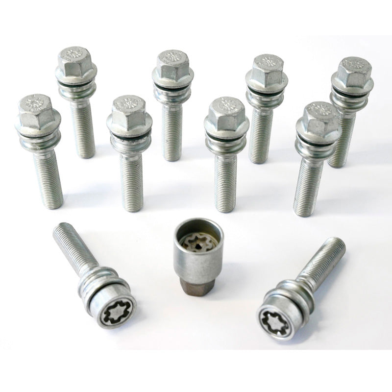H&R, Wheel bolt Set Round-Head with movable cone R14 M15x1.25 - længde 54mm - 10 pcs - incl. wheel-locks