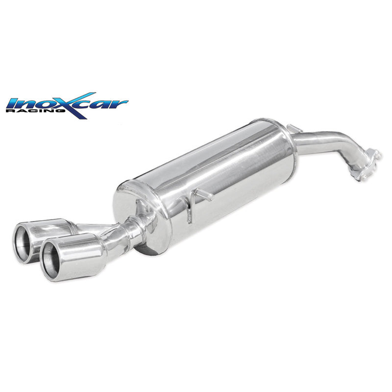 InoXcar, 100% Edelstahl Sportauspuff passend für Peugeot 208 1.6T 16v GTI 30TH 208PS 2015- 2x80mm, Inox