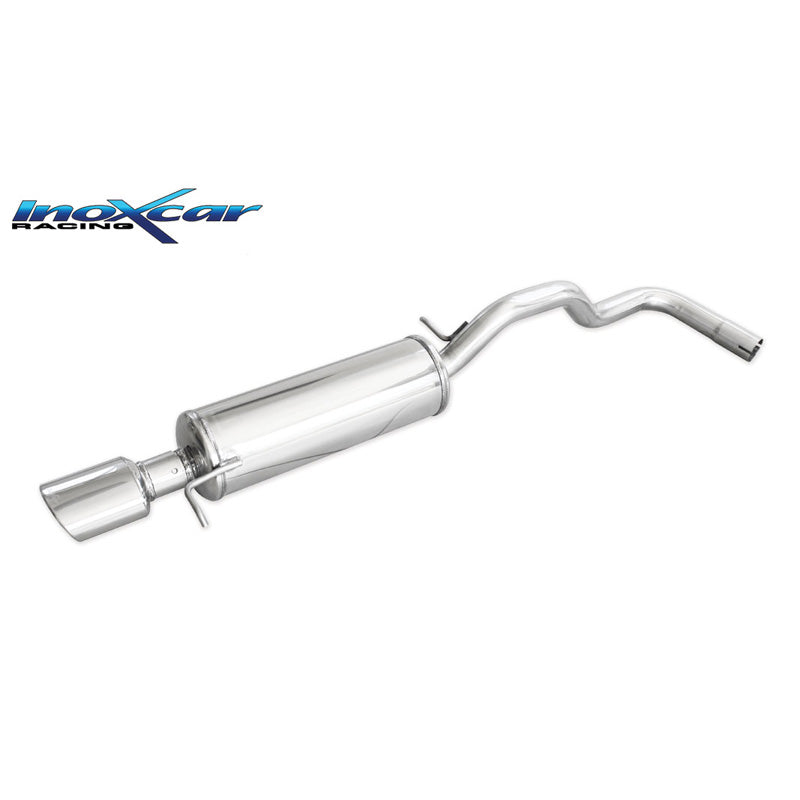 InoXcar, 100% Edelstahl Sportauspuff passend für Seat Ibiza 6K 1.9 TDI 90PS 1997-2000 1x120x80mm, Inox