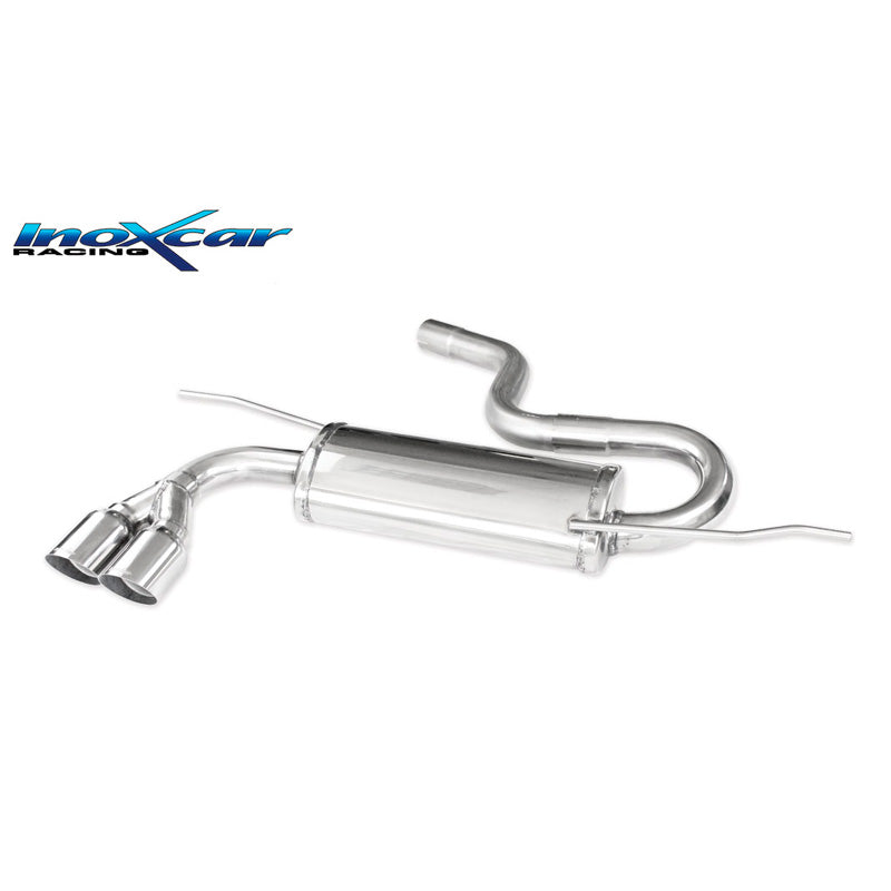InoXcar, 100% Edelstahl Sportauspuff passend für Seat Leon 1P 2.0 TDi (140PS) 2005- 2x80 Racing, Inox