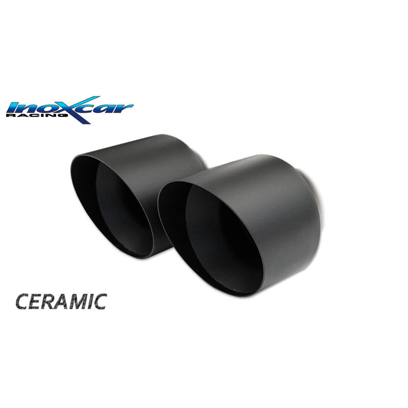 InoXcar, Sportsudstødning, passer til Volkswagen Golf VII 1.4 125hp 2013- 2x80mm Ceramic Black