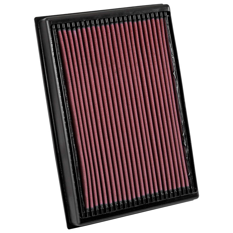 K&N, Tauschluftfilter passend für Nissan Titan XD 5.0D V8 2016- (33-5048), Baumwolle, Rot