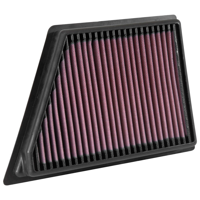 K&N, Tauschluftfilter passend für Cadillac CT6 3.0 V6 2016- (Rechts) (33-5054), Baumwolle, Rot