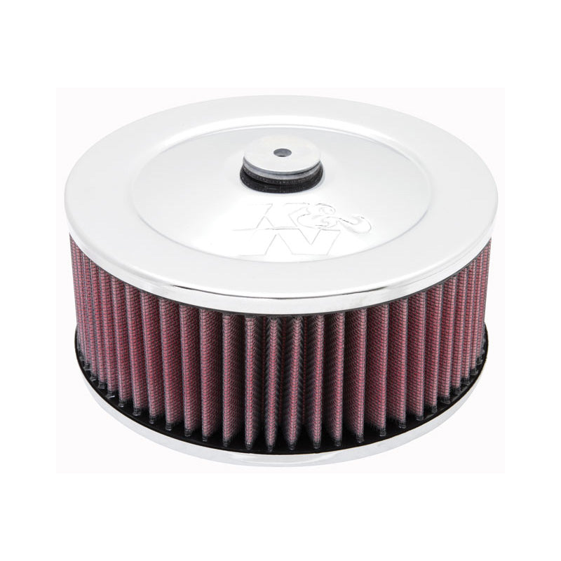 K&N Round Air Filter Assembly - 130mm flange, 178mm diameter, 100mm height (60-1330)