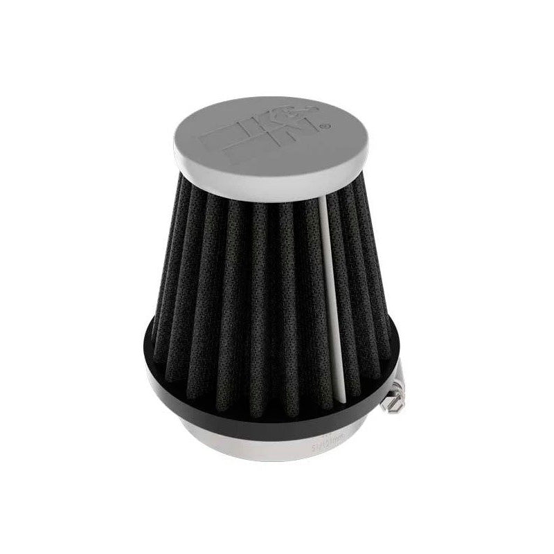 K&N Black Universal Dryflow Conical Air Filter 49mm flange, 76mm base, 51mm top, 76mm height (RC-3122HBK)